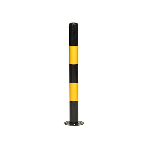 Black/Yellow Round Parking Barriers for Commercial or Private Use