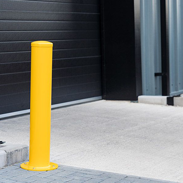 Bolt Down Metal Road Safety Protection Yellow Post