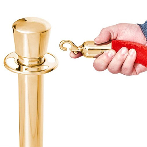 Ceremonial Velvet Red Rope Brass Stanchions