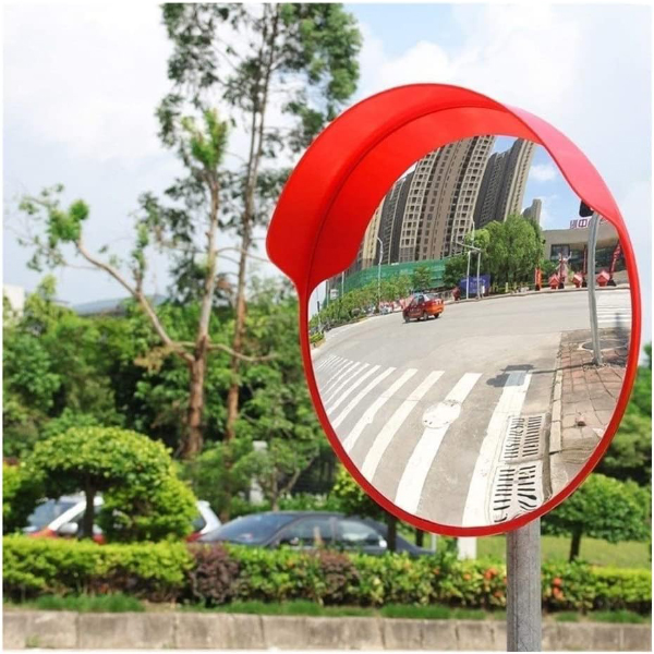 Convex Safety Mirror 60CM for Driveway Wide Angle Visible High-Definition Convex Security Mirror with Plastic Body