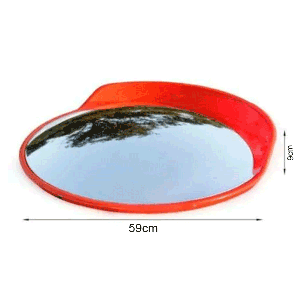 Convex Safety Mirror 60CM for Driveway Wide Angle Visible High-Definition Convex Security Mirror with Plastic Body