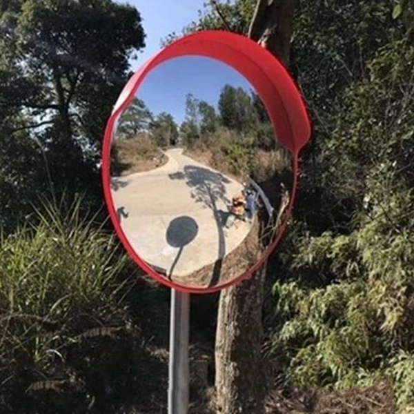 Convex Safety Mirror 60CM Wide Angle Visible High-Definition Convex Security Mirror with Plastic Body Perfect for Garages