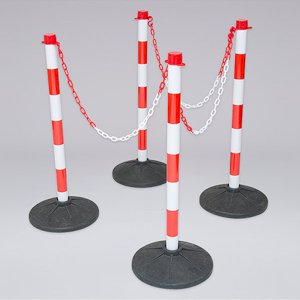 Free Standing Chain Link Post Barrier- 4 Posts 