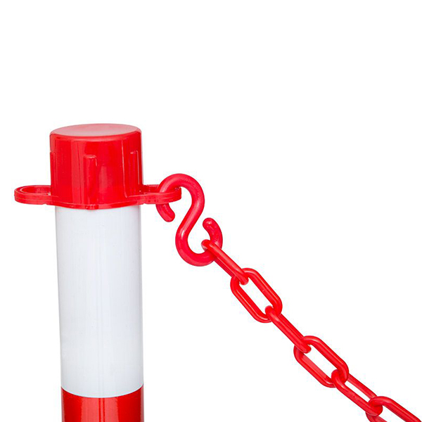 Heavy Duty Plastic Chain Bollards For Outdoor & Indoor Use - 10 Chain Posts