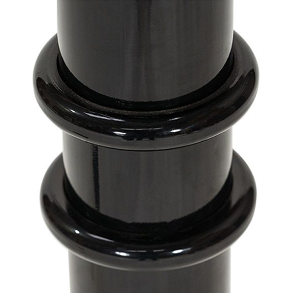 Heavy-Duty Street Safety Black Pedestrian Bollard