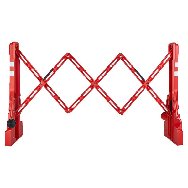 High Visibility Red & White Expandable Safety Barrier