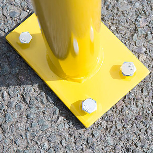 Highly Durable Twin Eyelets Car Park Yellow Security Posts