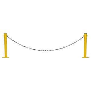 Highly Durable Twin Eyelets Car Park Yellow Security Posts