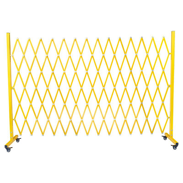 Large Folding Steel Retractable Yellow Collapsible Safety Barrier