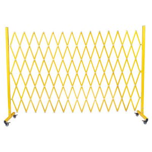 Large Folding Steel Retractable Yellow Collapsible Safety Barrier