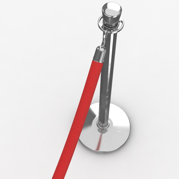 New Luxurious Red Velvet Rope Barrier Posts