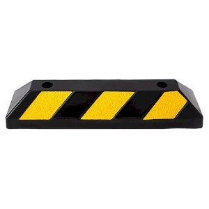 Rectangular shape Rubber Parking Wheel Stop- Yellow & Black