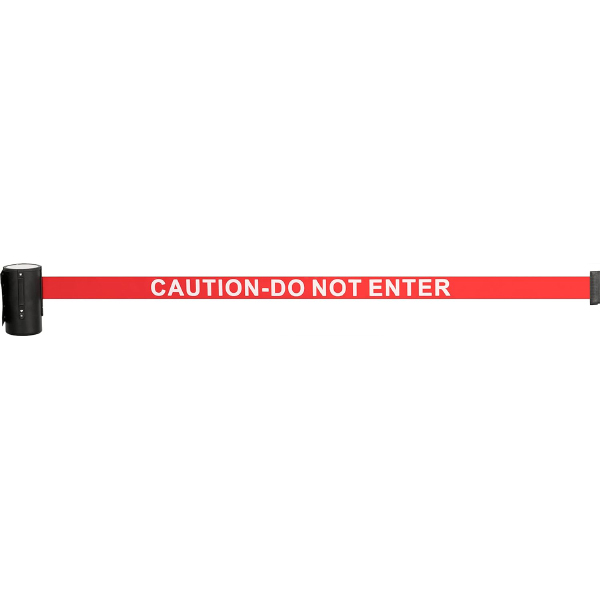 Red Retractable Belt, Caution - Do Not Enter