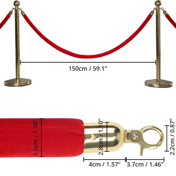 Red Velvet Barrier Ropes