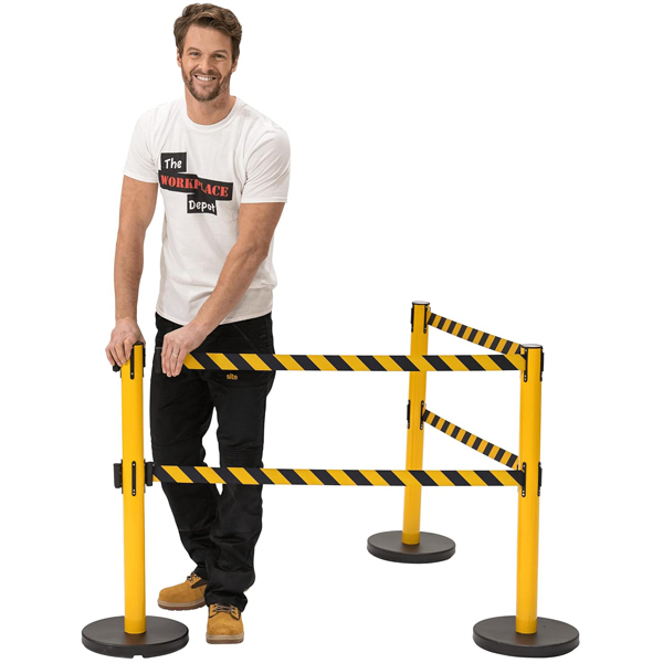 Tensile Double Belt Yellow & Black Barrier