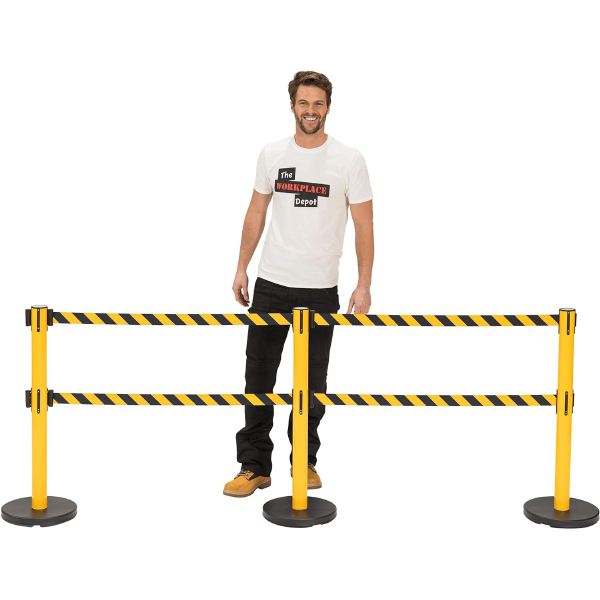 Tensile Double Belt Yellow & Black Barrier