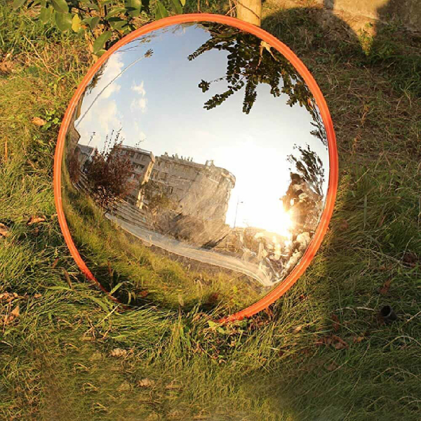 Traffic Curved Convex Wide Angle Mirror, Weatherproof Wide Angle Lens for Street Corner, Garage, Parking, Driveway