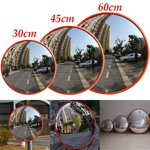 Traffic Curved Convex Wide Angle Mirror, Weatherproof Wide Angle Lens for Street Corner, Garage, Parking, Driveway