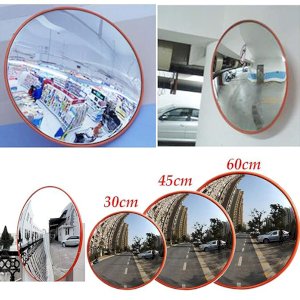 Traffic Curved Convex Wide Angle Mirror, Weatherproof Wide Angle Lens for Street Corner, Garage, Parking, Driveway