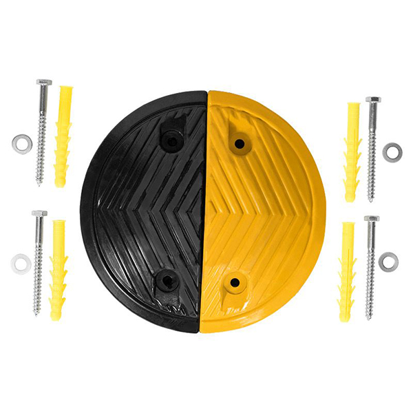 Traffic Safety Rubber Speed Bump in Circular Pattern