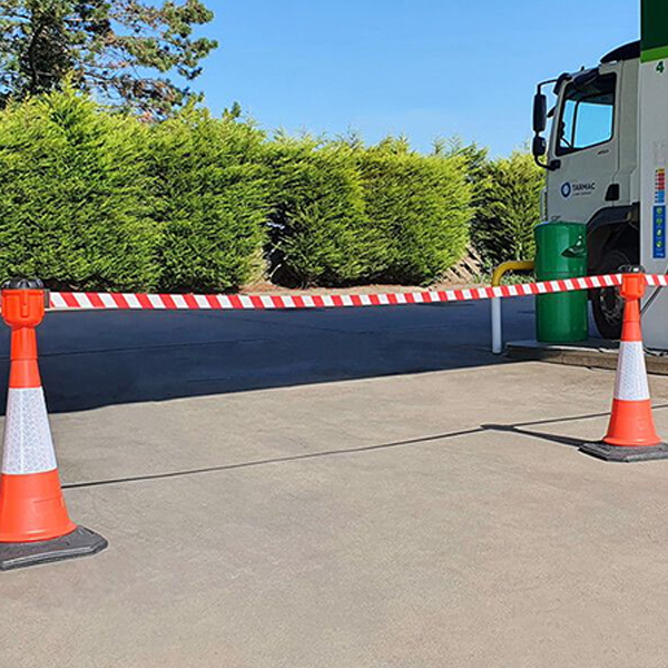 Waterproof Cone Barrier Warning Tape For Road Maintenance