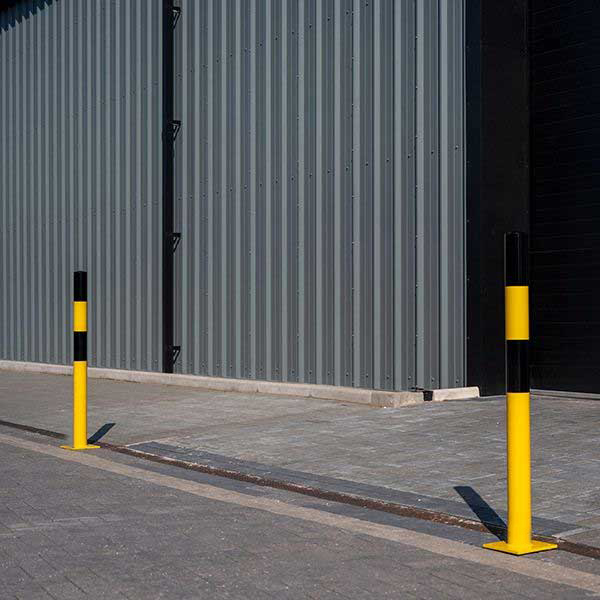 Yellow/Black Safety Bollards For Indoor & Outdoor