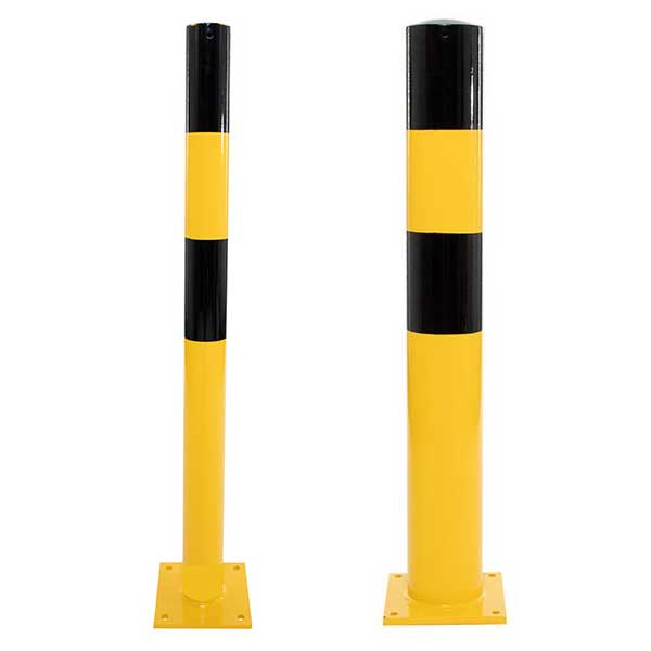 Yellow/Black Safety Bollards For Indoor & Outdoor